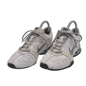 Nike Shox Training Shoes Womens Size 8.5 White Gray 415355-113 Running Sneakers